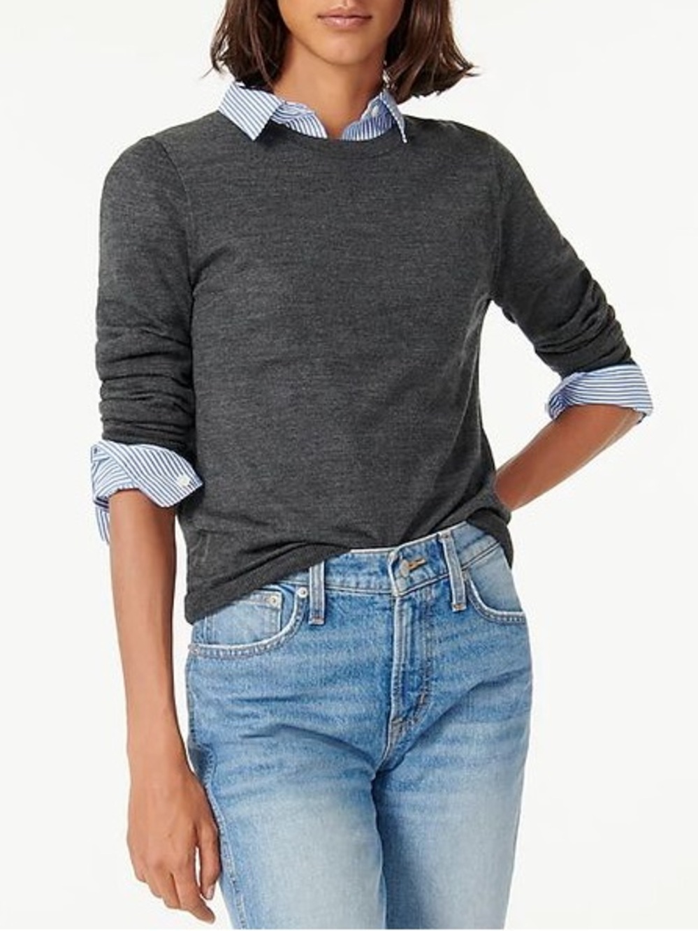 J. Crew Charcoal Crewneck Sweater